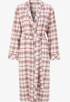 Ternet morgenkåbe i flonel