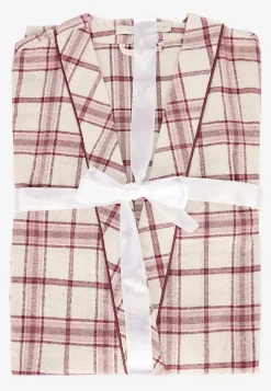 Ternet morgenkåbe i flonel