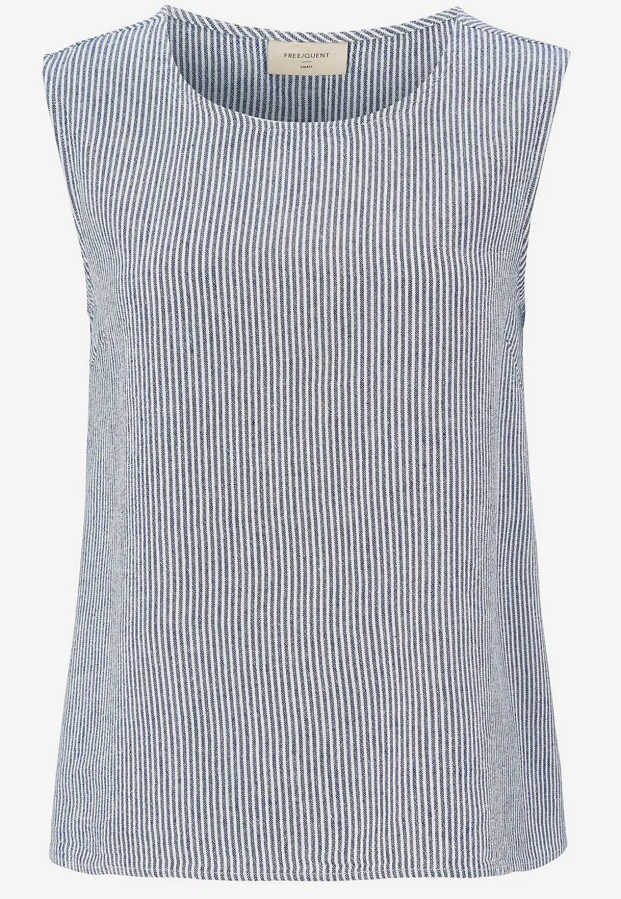 Top med garnfarvede striber