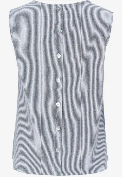 Top med garnfarvede striber