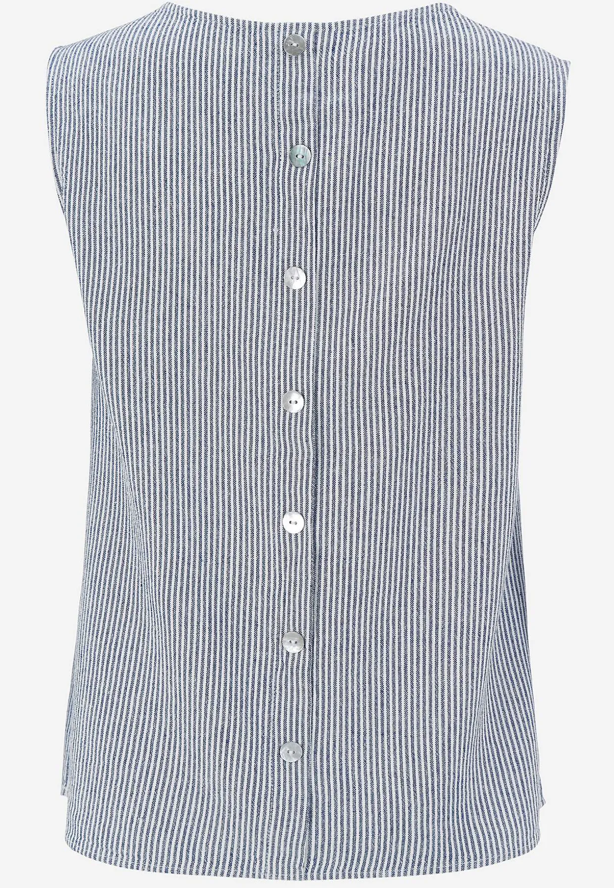 Top med garnfarvede striber