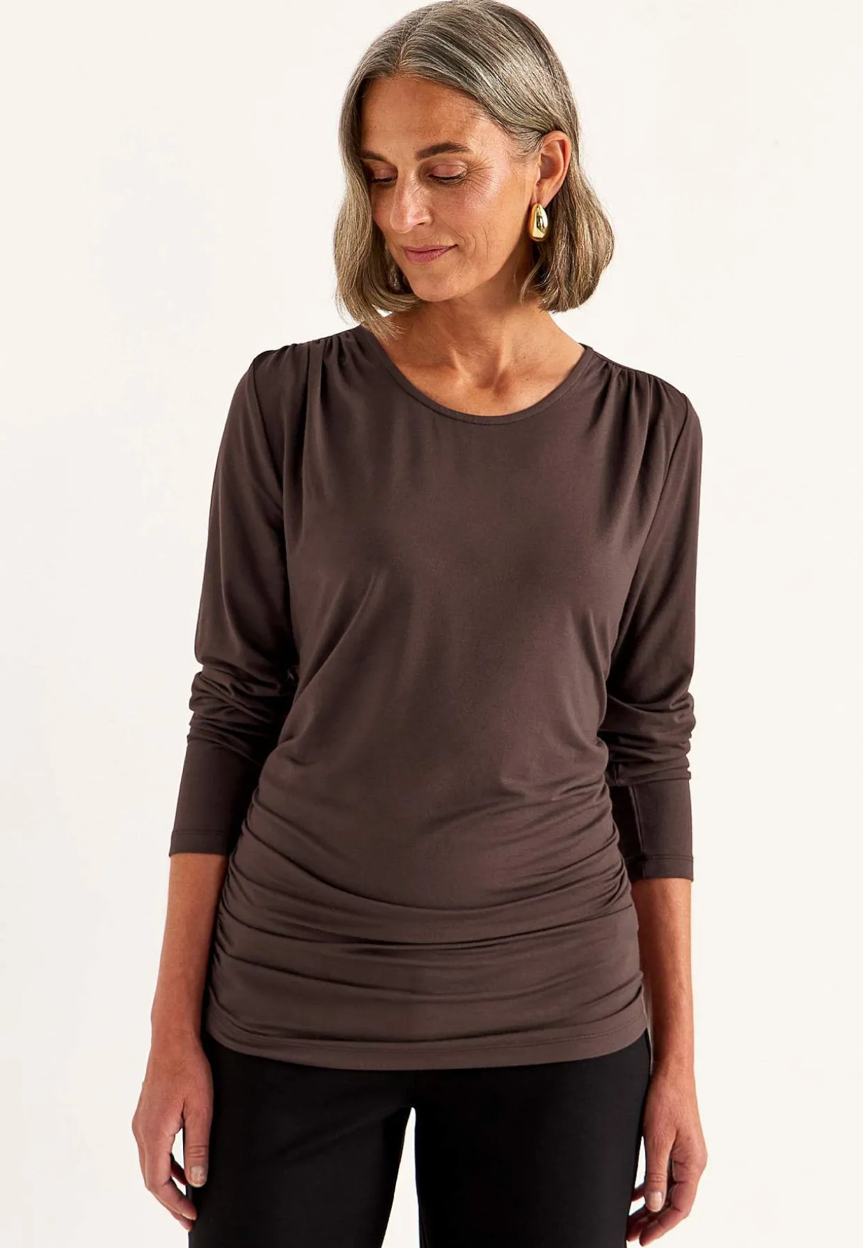 Top Premium i modal med rynkedetaljer