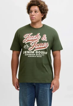 T-shirt med stort tryk ved fronten