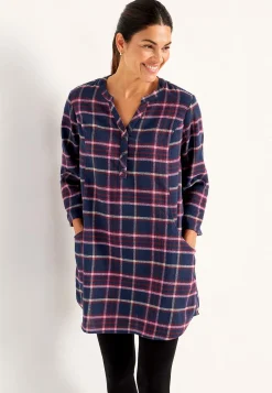 Tunika i flonel med lommer