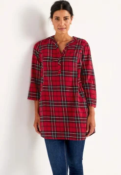 Tunika i flonel med lommer