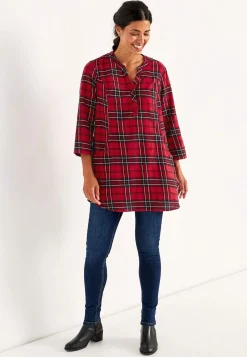 Tunika i flonel med lommer