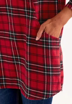 Tunika i flonel med lommer