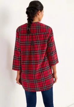 Tunika i flonel med lommer