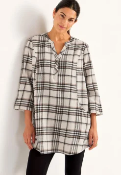 Tunika i flonel med lommer