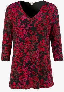 Tunika med et blomstermønster