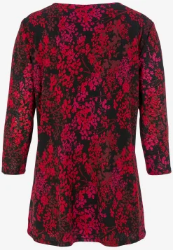 Tunika med et blomstermønster