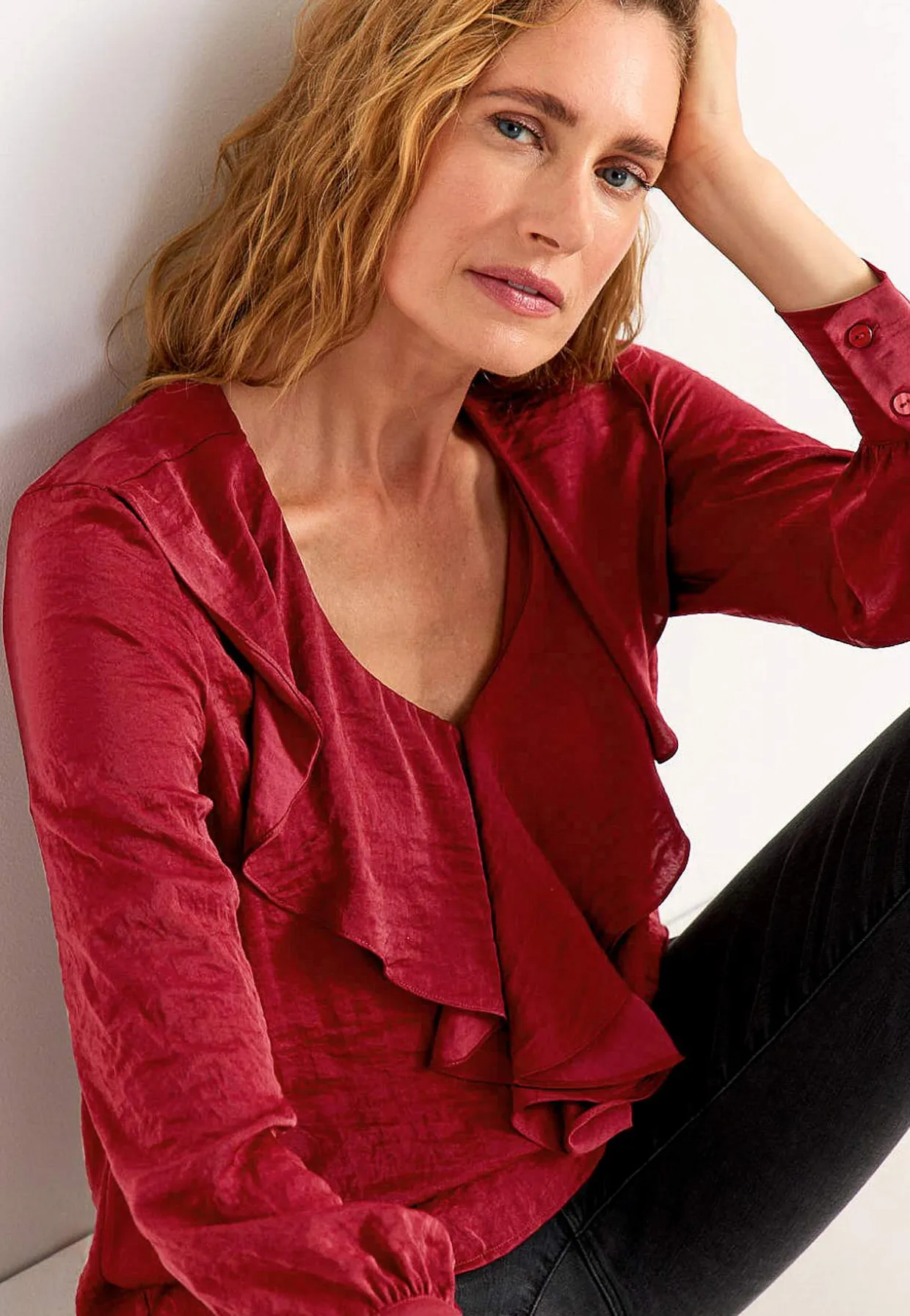 Tunika med flæsekrave