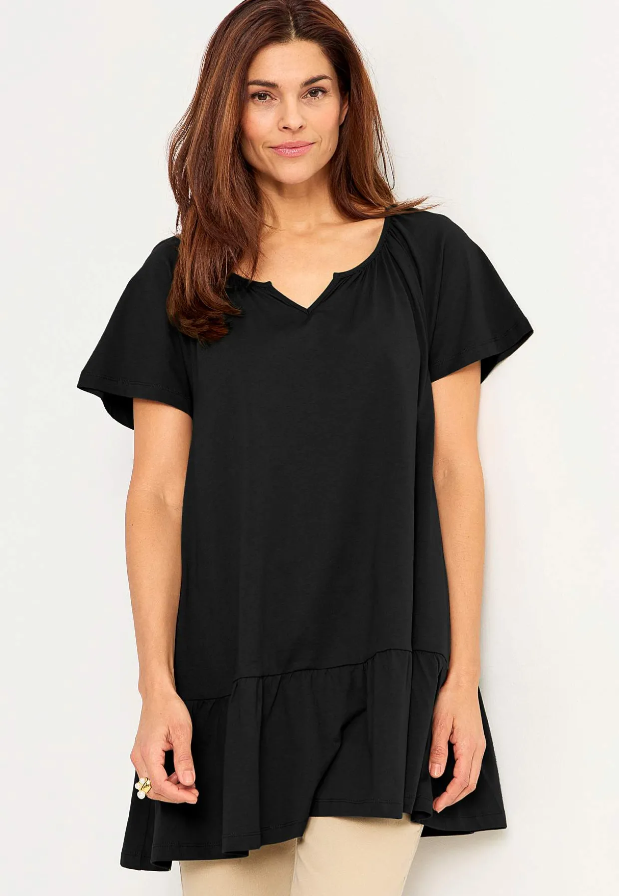 Tunika med volant nederst