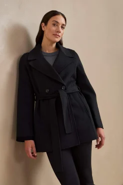 Uldfrakke Premium med bæltespænde