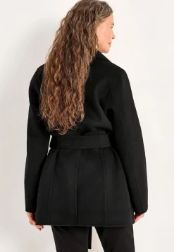 Uldfrakke Premium med bæltespænde