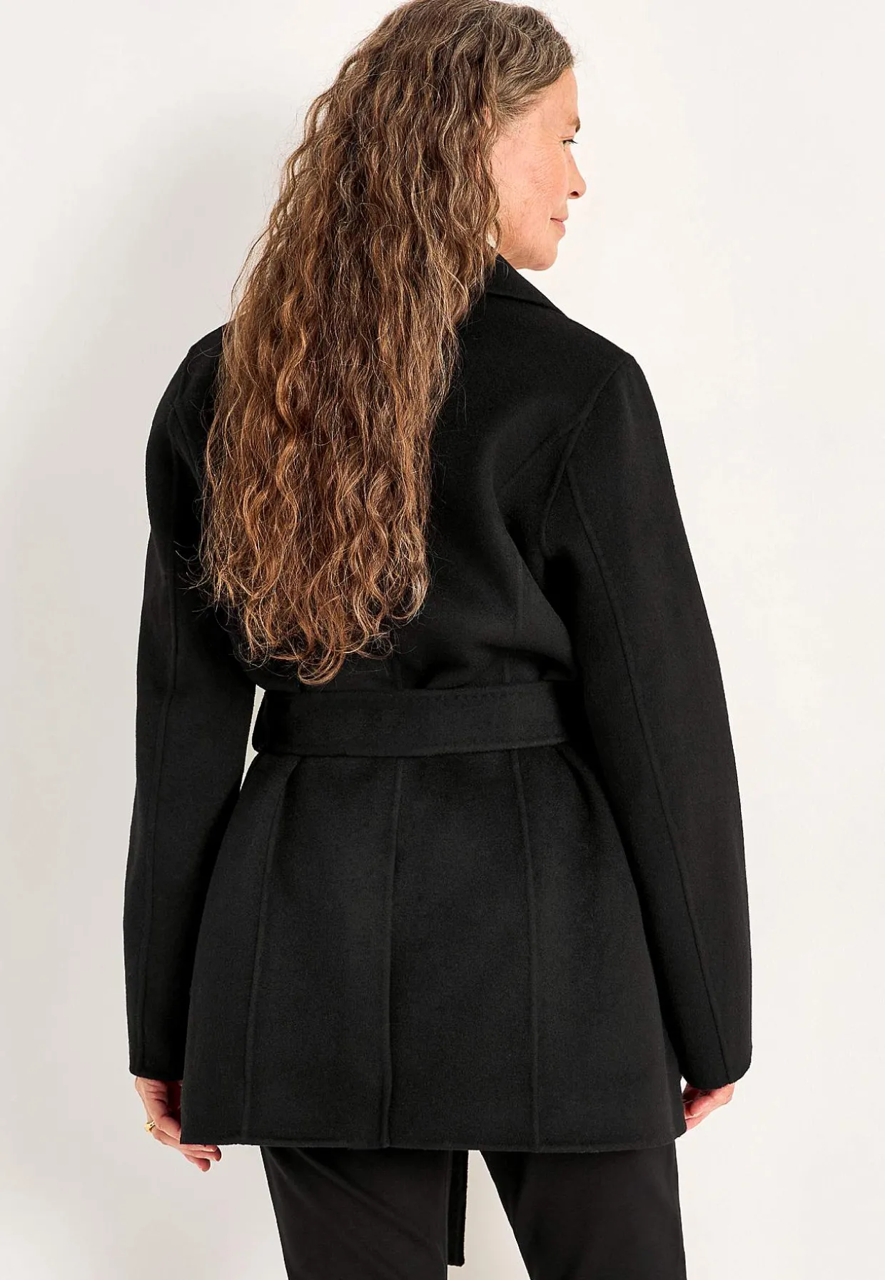 Uldfrakke Premium med bæltespænde