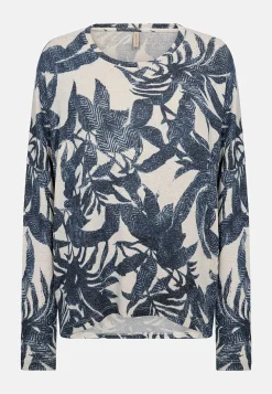 Ultrablød, mønstret jerseytop