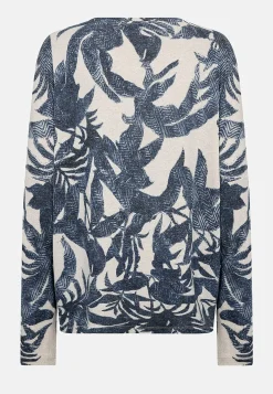 Ultrablød, mønstret jerseytop