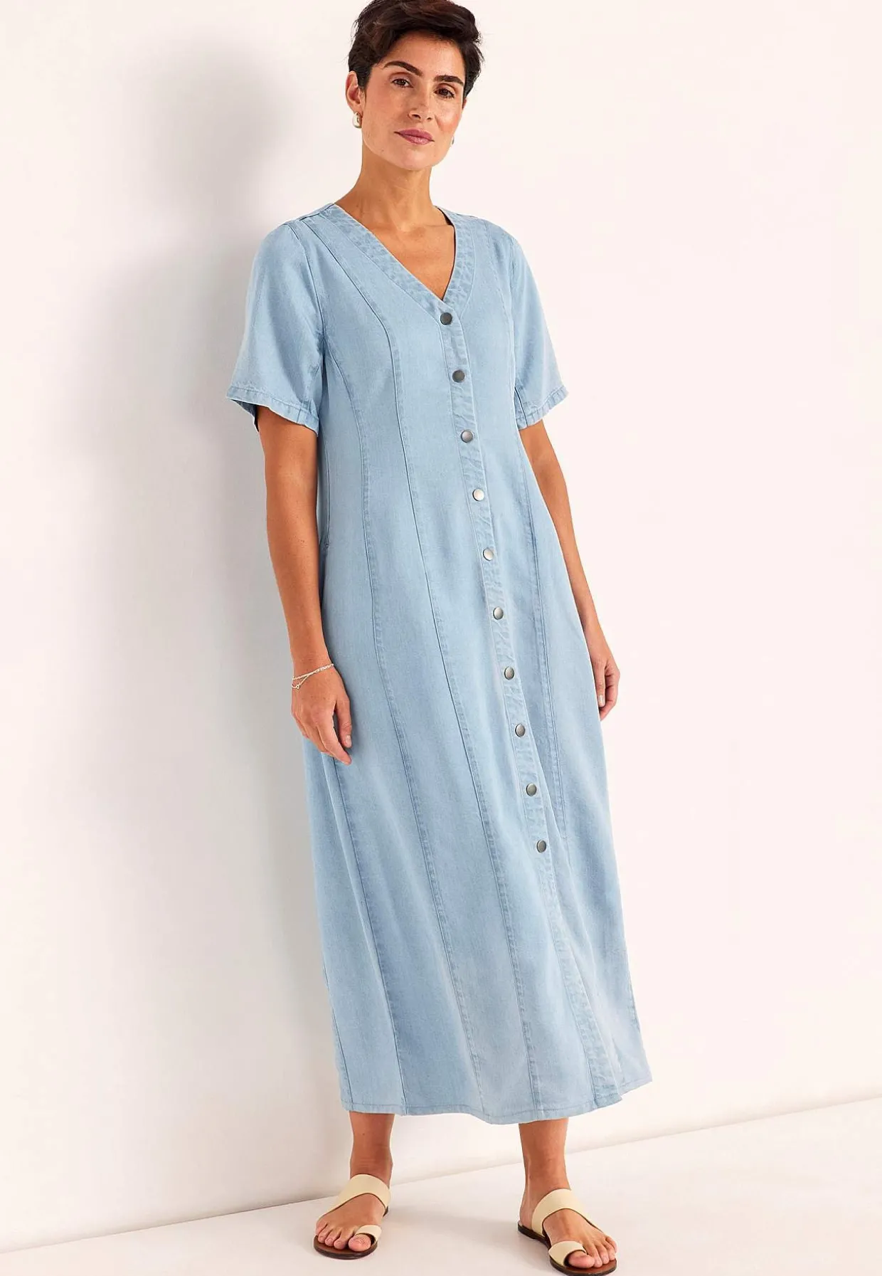 Ultrablød Premium cowboykjole med knapper