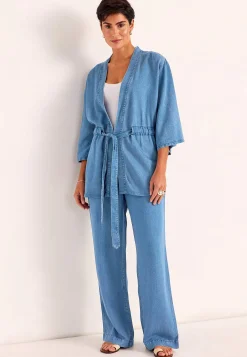 Ultrablød Premium kimonojakke i denim | Cellbes