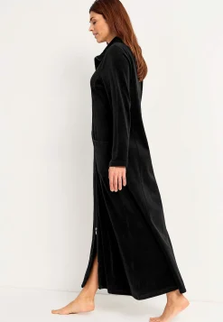 Velour, lang morgenkåbe Wilma