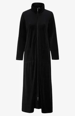 Velour, lang morgenkåbe Wilma