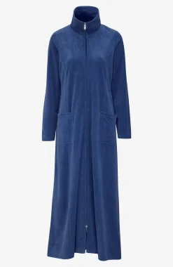 Velour, lang morgenkåbe Wilma