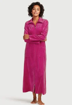 Velour, lang morgenkåbe Wilma