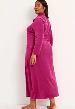 Velour, lang morgenkåbe Wilma