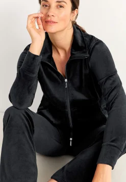 Velourjakke med lynlås Wilma