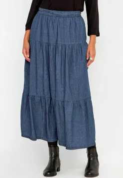 Volantnederdel i denim