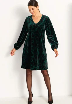 V-udskåret fløjlskjole