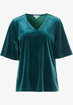 V-udskåret fløjlstop