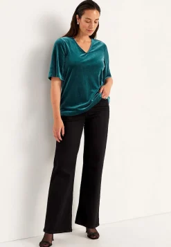 V-udskåret fløjlstop