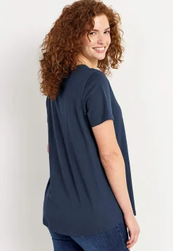 V-udskåret jerseytop