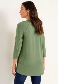 V-udskåret jerseytunika