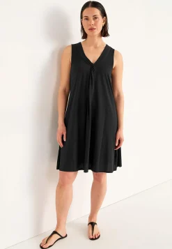 V-udskåret, ærmeløs jerseykjole | Cellbes