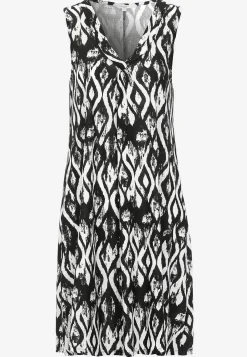 V-udskåret, ærmeløs jerseykjole