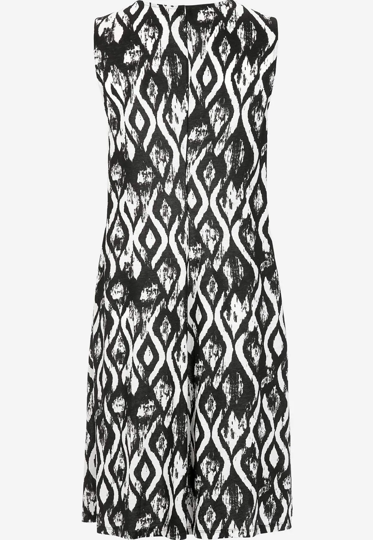 V-udskåret, ærmeløs jerseykjole