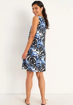 V-udskåret, ærmeløs jerseykjole