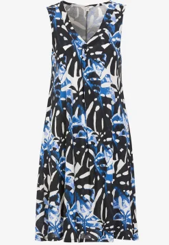 V-udskåret, ærmeløs jerseykjole