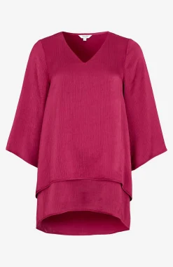 V-udskåret tunika med trompetærme