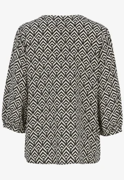 V-udskåret, vævet bluse