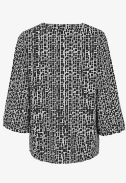 V-udskåret, vævet bluse | Cellbes