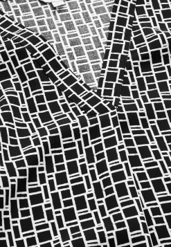 V-udskåret, vævet bluse | Cellbes