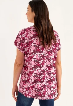 V-udskåret, vævet tunika