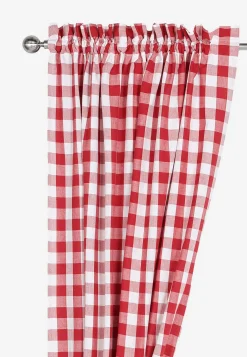 Vævede, ternede panelgardiner 2-pack