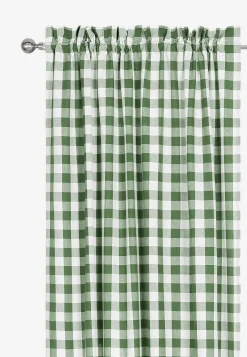 Vævede, ternede panelgardiner 2-pack