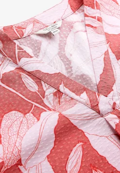 Vævet bluse med pufærme