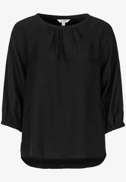 Vævet bluse med struktur